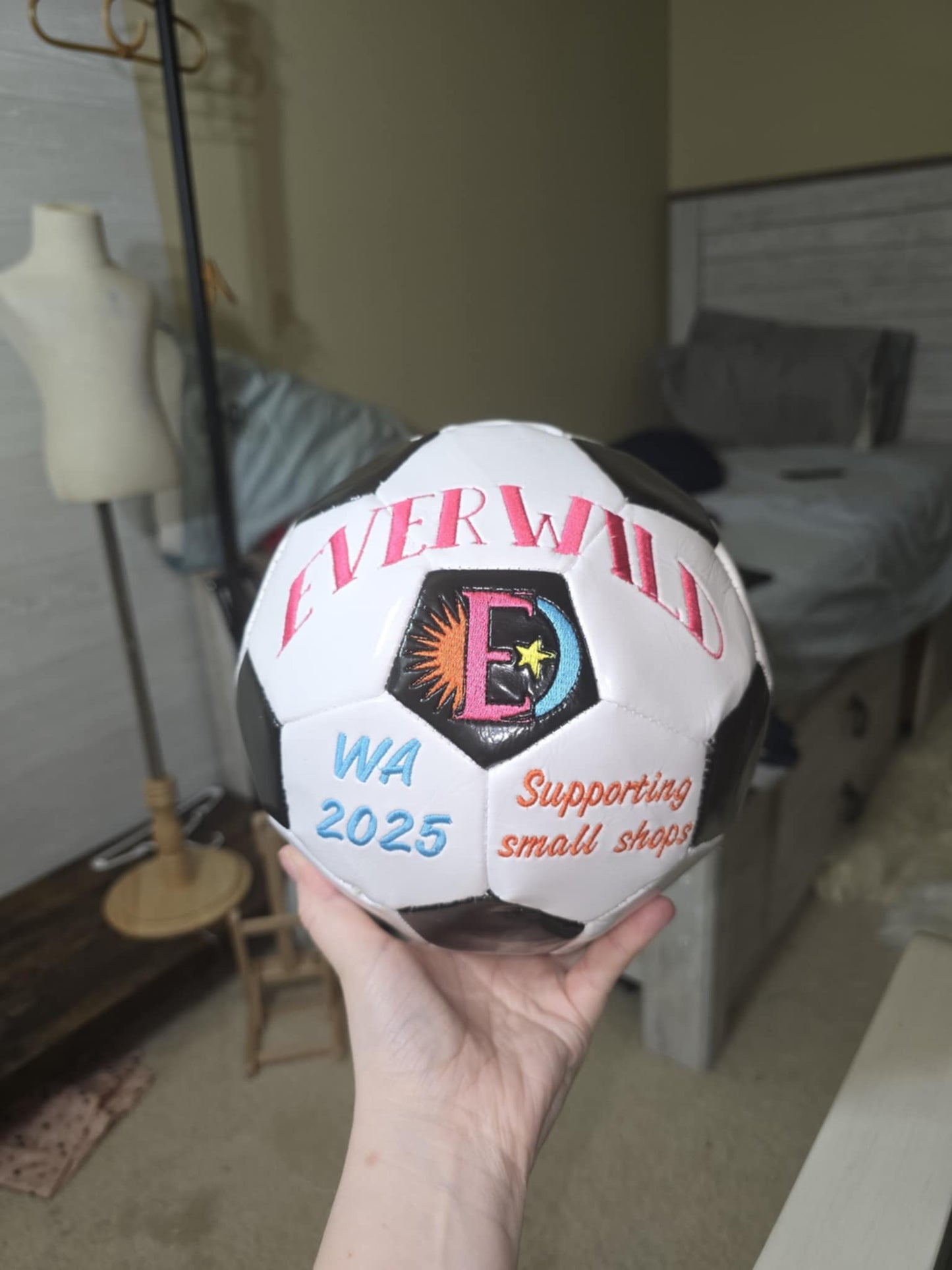 Custom embroidered Soccer ball
